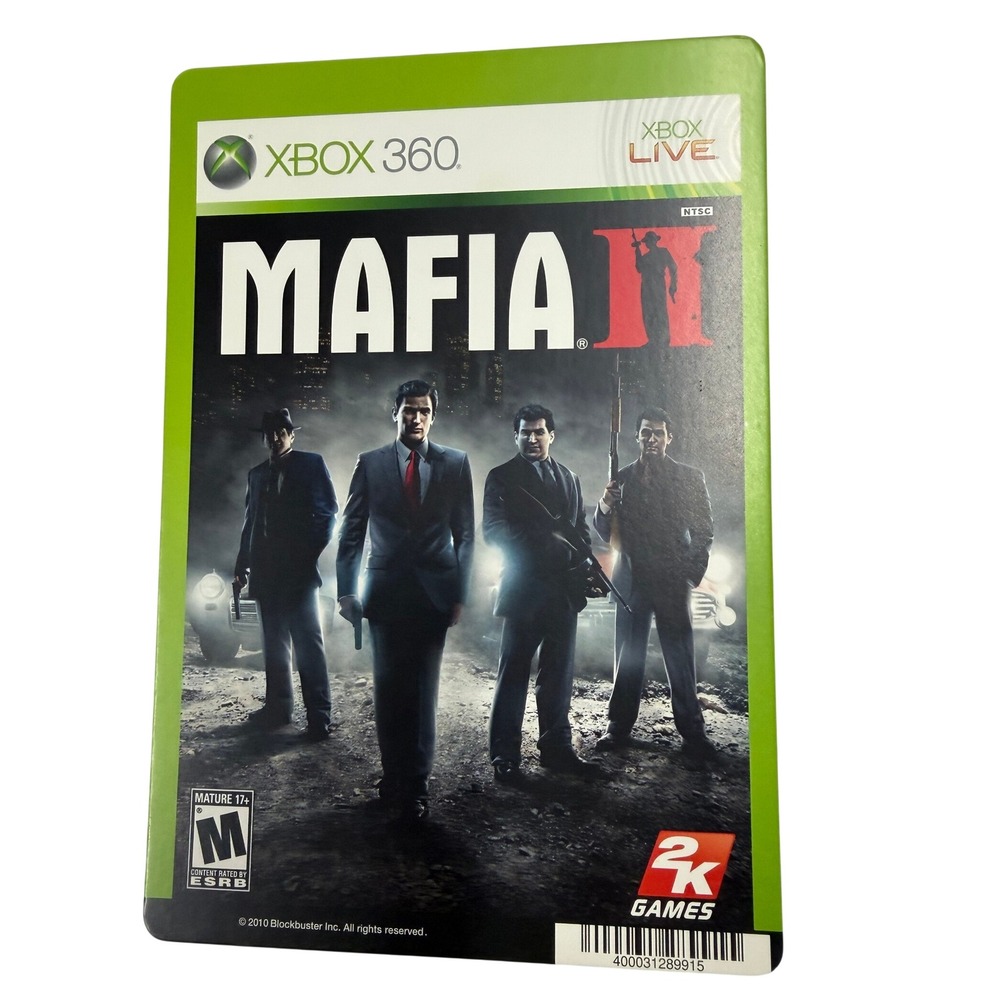 Mafia 2 Xbox 360 2K Games 2010 Action Adventure NTSC Backer Card